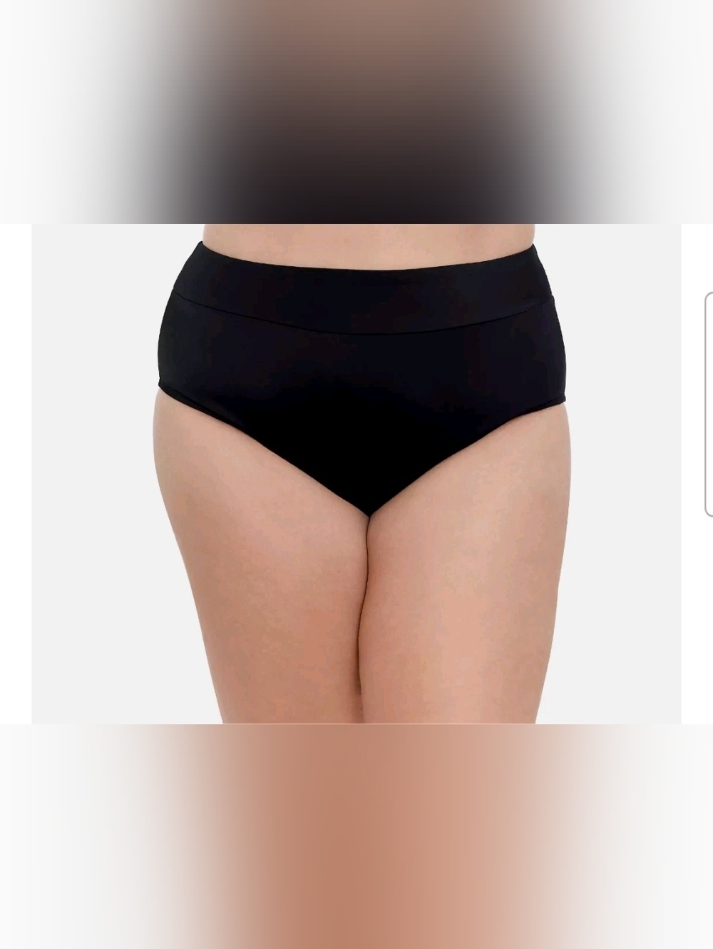 NWT Bat Harbour tummy control black bathing suit bottom 2x beach vacation
